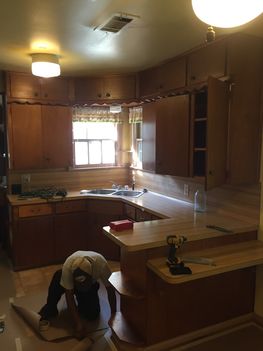 Before & After Kitchen Cabinet Painting in Houston, TX (1)