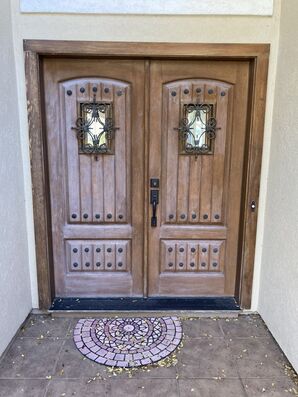 Before and After Door Refinishing Services in Woodlands, TX (2)